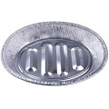 Panela de papel alumínio oval de peru descartável para cozinhar alimentos
